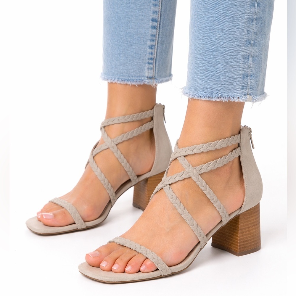 [Joie] Braided Taupe Strappy Sandals